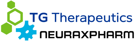 TG Therapeutics and Neuraxpharm combined Logo